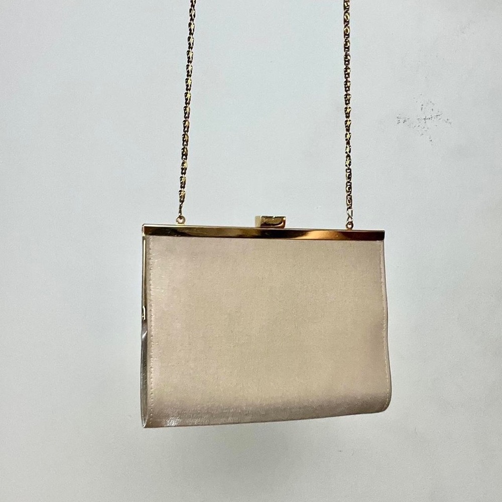 gold iridescent side purse clutch